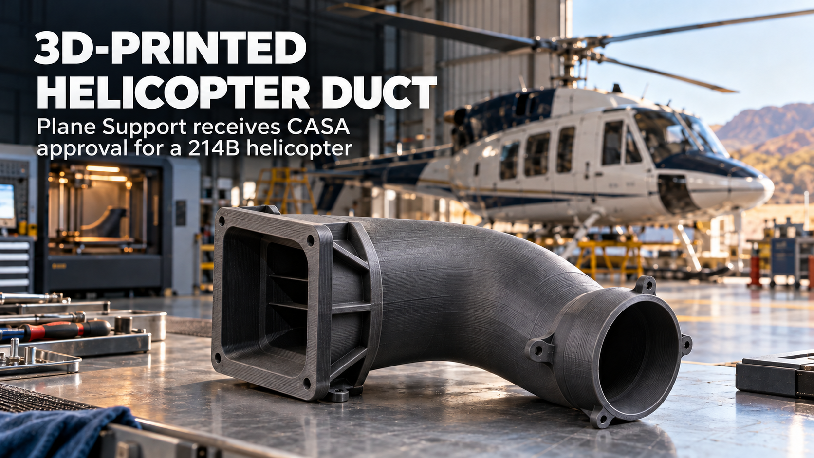 Hatósági jóváhagyást kapott egy 3D nyomtatott helikopter-légcsatorna